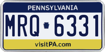 PA license plate MRQ6331