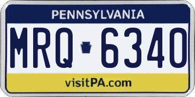 PA license plate MRQ6340