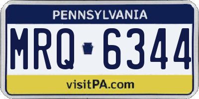 PA license plate MRQ6344