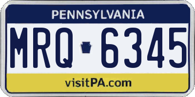 PA license plate MRQ6345