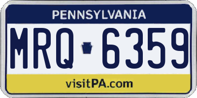 PA license plate MRQ6359