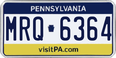PA license plate MRQ6364
