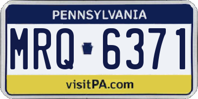 PA license plate MRQ6371