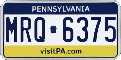 PA license plate MRQ6375