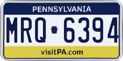 PA license plate MRQ6394