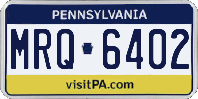 PA license plate MRQ6402