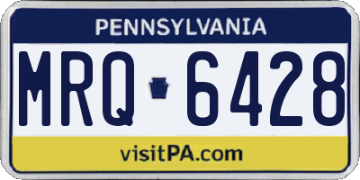 PA license plate MRQ6428