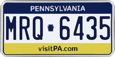 PA license plate MRQ6435
