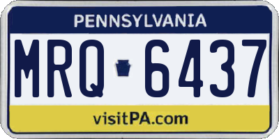 PA license plate MRQ6437