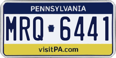 PA license plate MRQ6441