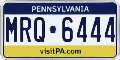 PA license plate MRQ6444