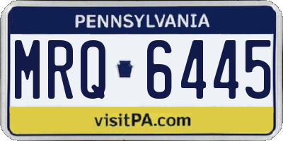 PA license plate MRQ6445