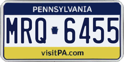 PA license plate MRQ6455