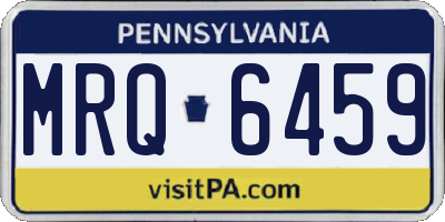 PA license plate MRQ6459