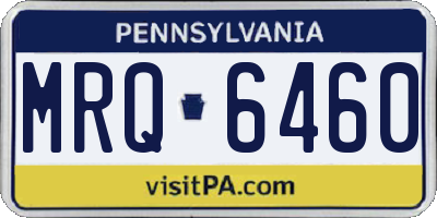 PA license plate MRQ6460