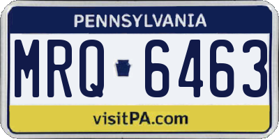 PA license plate MRQ6463