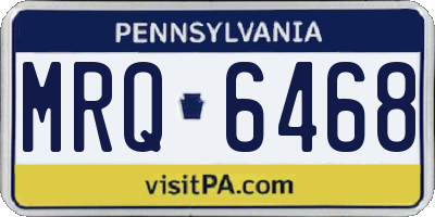 PA license plate MRQ6468