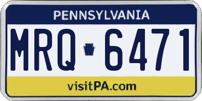 PA license plate MRQ6471