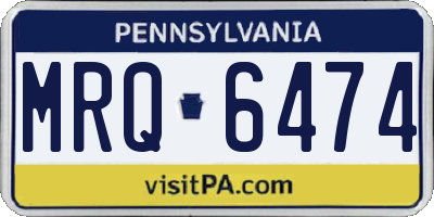 PA license plate MRQ6474