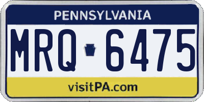 PA license plate MRQ6475