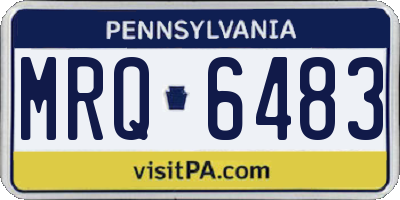 PA license plate MRQ6483