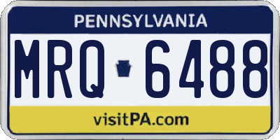 PA license plate MRQ6488