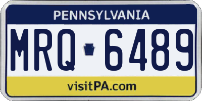 PA license plate MRQ6489
