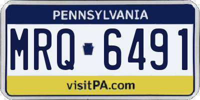 PA license plate MRQ6491