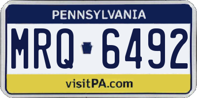 PA license plate MRQ6492