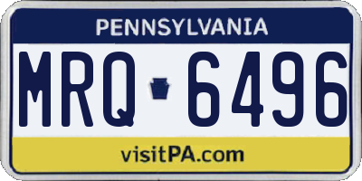PA license plate MRQ6496