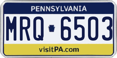 PA license plate MRQ6503