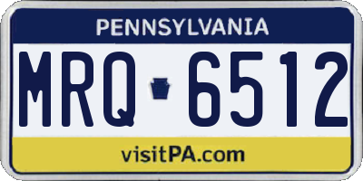 PA license plate MRQ6512