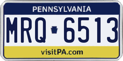 PA license plate MRQ6513