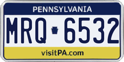 PA license plate MRQ6532