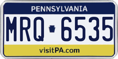 PA license plate MRQ6535