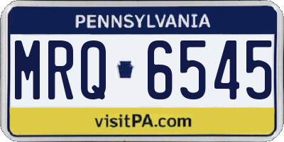PA license plate MRQ6545
