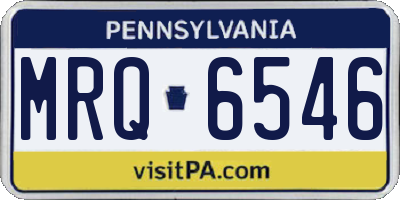 PA license plate MRQ6546