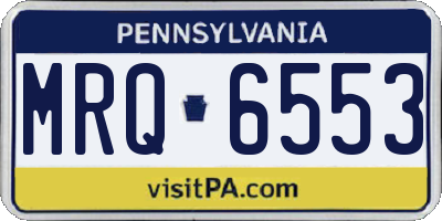 PA license plate MRQ6553