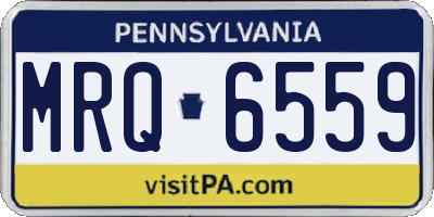 PA license plate MRQ6559
