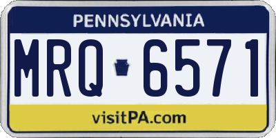 PA license plate MRQ6571