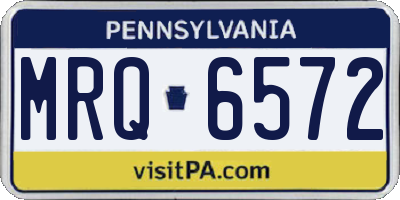 PA license plate MRQ6572