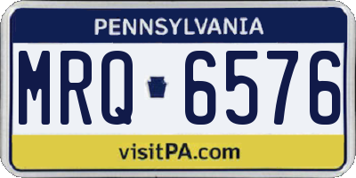 PA license plate MRQ6576