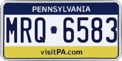 PA license plate MRQ6583
