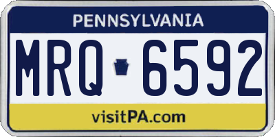 PA license plate MRQ6592