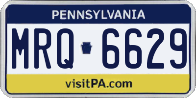PA license plate MRQ6629