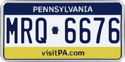 PA license plate MRQ6676