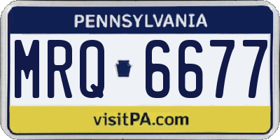 PA license plate MRQ6677