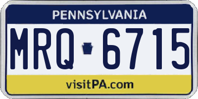 PA license plate MRQ6715
