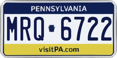 PA license plate MRQ6722