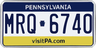 PA license plate MRQ6740